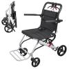 Lightweight Foldable Transport Wheelchair for Adults, 18.1 Wide Seat (Upgraded from 15), Easy Folding, Travel-Friendly Design view 1