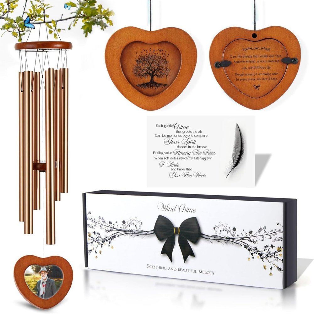 Vmohuyktx Meditative Sympathy Present Aluminum Air Toll 32 Inch Offering Easy Individualization and Comforting Musical Sounds for Outdoor Deck Aluminum Air Toll