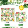 100 Pcs Tropical Hibiscus Paper Napkins 6.5 Inch Hawaiian Luau Party Napkins Disposable Floral Greenery Palm Leaf Napkin for Aloha Jungle Summer BBQ Pool Beach Wedding Bridal Shower view 2
