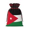 TBABMDPDM Jordanian flag Print Christmas Santa Sack,linen Gift Bag with Drawstring,for Xmas Party Package Storage view 2