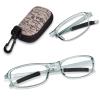 OPTOFENDY Folding Reading Glasses for Women Men, Lightweight Compact Anti-slip Readers, Portable Blue Light Glasses with Zipper Case, Grey 1.75 view 1