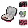 Bolaz Weekly Medicine Pill Organizer Travel Pill Case Box Holder Container Small for Vitamin Supplement-Pink Zebra Print Pattern view 4