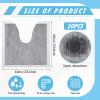 ForraFun 20 Pack Disposable Toilet Mats U Shaped Toilet Mat Absorbent Toilets Floor Protector Toilets Floor Protector from Urine for Potty Training, Anti Urine Commode Mat for Children (Gray) view 2
