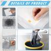 ForraFun 20 Pack Disposable Toilet Mats U Shaped Toilet Mat Absorbent Toilets Floor Protector Toilets Floor Protector from Urine for Potty Training, Anti Urine Commode Mat for Children (Gray) view 3