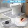 ForraFun 20 Pack Disposable Toilet Mats U Shaped Toilet Mat Absorbent Toilets Floor Protector Toilets Floor Protector from Urine for Potty Training, Anti Urine Commode Mat for Children (Gray) view 4