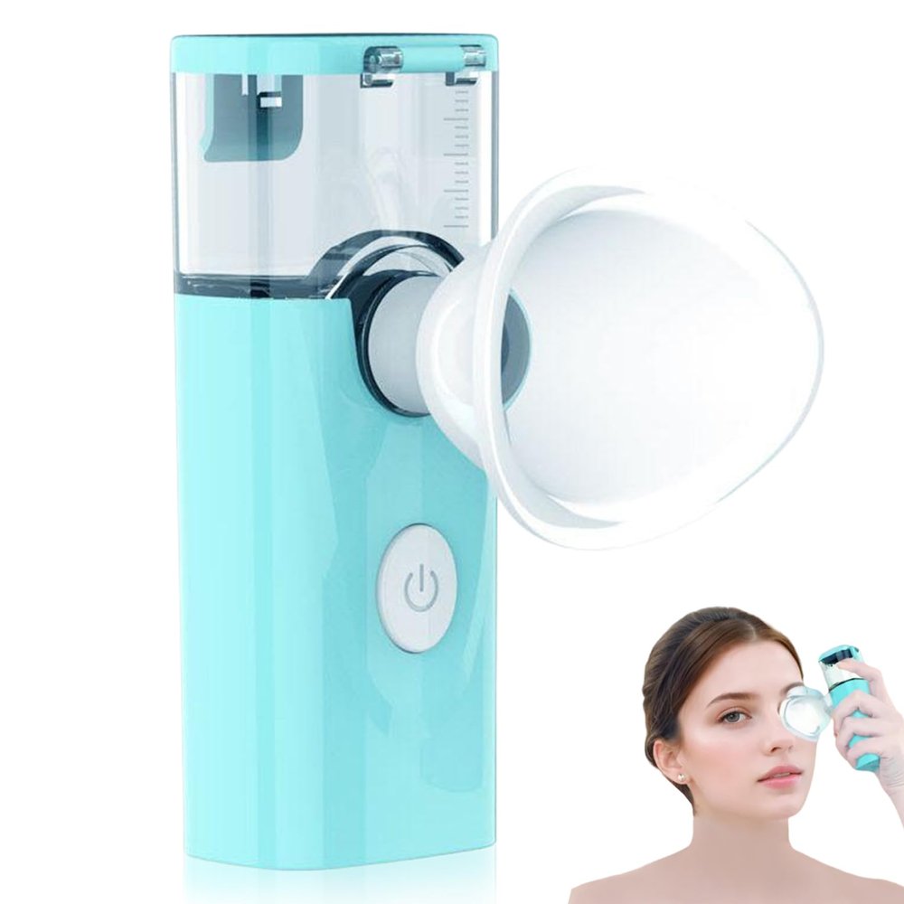 Dry Eye Humidifier, Portable Eye Mist Sprayer Face Humidifier with Food Grade Silicone Cup, Multi-functional Steamers for Skin Care Makeup