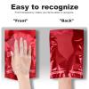 100pcs 3.5"x5" Mylar Bags for Food Storage,Smell Proof Bag with Window ResealableStand-up Foil Pouch Packaging Freeze Dried Candy Bag Food Storage Bags for Small Business (Red) view 4
