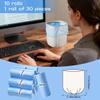 0.5 Gallon Mini Trash Bags, 300 Count Desktop Wastebasket Bin Liners, Small Plastic Bags for Home Office Kitchen, Blue view 2