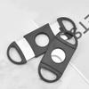 DASEB Cigar Cutter Stainless Steel Guillotine Double Blade Clipper Tool Manual Pocket Preparation Handheld Accessory Multi Color Set(H) view 3