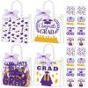 Kolldenn 48 Pcs Graduation Gift Bag Bulk 2026 Congrats Grad Clear Goodies Bags with Handle Reusable Treats Tote Bag for Students High School College Graduates End of School Year Class Party(Purple) view 1