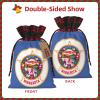 TBABMDPDM Minnesota State Flag Print Christmas Santa Sack,linen Gift Bag with Drawstring,for Xmas Party Package Storage view 3