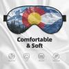 VAFZASC Soft Smooth Sleeping Eye Mask Colorado Mountain Flag, Unisex Light Blockout Blindfold with Adjustable Strap for Night Sleep view 2