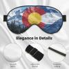 VAFZASC Soft Smooth Sleeping Eye Mask Colorado Mountain Flag, Unisex Light Blockout Blindfold with Adjustable Strap for Night Sleep view 3