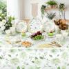 Pickmesh 194 Pcs Spring Floral Party Decoration for 24 Guest, Sage Green Paper Plates and Napkins Cups Tablecloth Cutlery Tea Party Tableware for Bridal Shower Wedding Garden Women Birthday Supplies view 4
