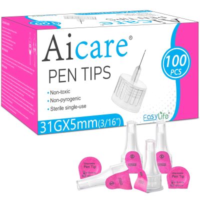 Pen Tips 31G x 5mm, 100/bx, Comfortable, Extra-ThinUniversal Fit for Most Pen