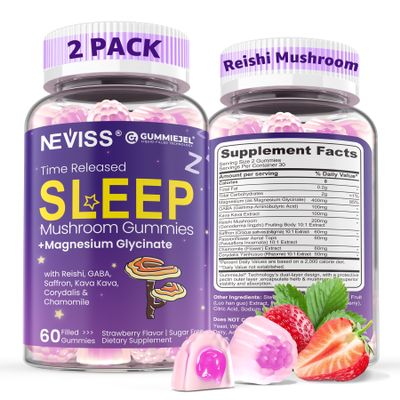 Reishi Mushroom Sleep Gummies - Melatonin Free Sleep Gummies for Adult