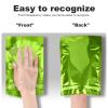 100pcs 3.5"x5" Mylar Bags for Food Storage,Smell Proof Bag with Window ResealableStand-up Foil Pouch Packaging Freeze Dried Candy Bag Food Storage Bags for Small Business (Green) view 4