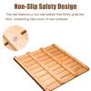 12 12 20 24 24 36 36 48 in Rectangular Home Wooden Bathroom Mat, Hardwood Shower Mats for Jacuzzi/Spa, Anti-Slip Timber Shower Mats(W 28 in L 32 in) view 3