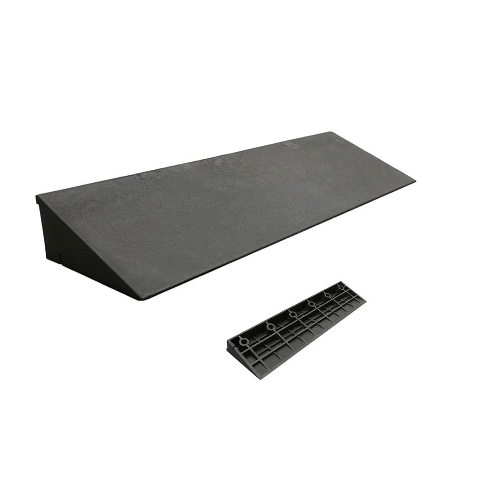 Portable Lightweight Wheelchair Ramp, 1-6 CM Height Adjustable Threshold Ramps for Doorways, Rubber Curb Ramps for Wheelchair Scooters (50 x 16 x 6CM)