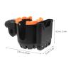 BUTIFULSIC Walker and Stroller Cup Holder for Elderly Mobility Aids, Bike and Wheelchair Cup Stand with Phone Slot, Black and Orange, Compatible with Scooters and Rollators for Travel view 2