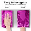 100pcs 4.7"x7.8" Mylar Bags for Food Storage,Smell Proof Bag with Window ResealableStand-up Foil Pouch Packaging Freeze Dried Candy Bag Food Storage Bags for Small Business (Purple) view 4