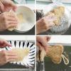 PLAYTHROUGH Natural Loofah Sponge 3 Pcs, Luffa Sponge for Dishwashing Cleaning and Shower Exfoliating (Fish) view 2