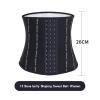 13 Bones Waist Trainer Body Shaper Waisted Cincher Tummy Control Slimming Flat Belly Fat Burning Girdle Corset(Medium) Black view 2