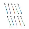 10pcs Charcoal Soft Bristle Toothbrushes with Small Heads for Adults, Household Oral Care, Eco-Friendly Bathroom Accessories Style
