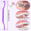 6 Pcs Soft Interdental Brushes 2-in-1 Toothbrush with Interdental and Teeth Brush Heads Orthodontic Toothbrushes Tiny Tuft Toothbrush Two in One Double Head for Interspace Braces Detail Cleaning Care view 2