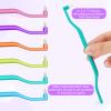 6 Pcs Soft Interdental Brushes 2-in-1 Toothbrush with Interdental and Teeth Brush Heads Orthodontic Toothbrushes Tiny Tuft Toothbrush Two in One Double Head for Interspace Braces Detail Cleaning Care view 3