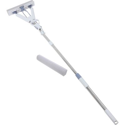 AUTSUPPL Foldable Household Floor Mop 28cm Super Absorbent Sponge Mop with Dual Heads for Tile and Hardwood Floors for Home Use