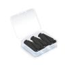 6-Pack Vented Scleral Lens Inserter, Black Contact Lens Applicator Tool for Hard, RGP & Scleral Lenses, BPA-Free Silicone, Easy Lens Insertion for Prosthetic Eyes, Includes Travel Case view 1