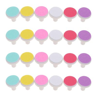 Garneck 24pcs Baby Nail Trimmer Pads, Electric Nail File Replacement Heads for Infant and Toddler Fingernail Grooming, Quiet Safe Use at Home Or Travel