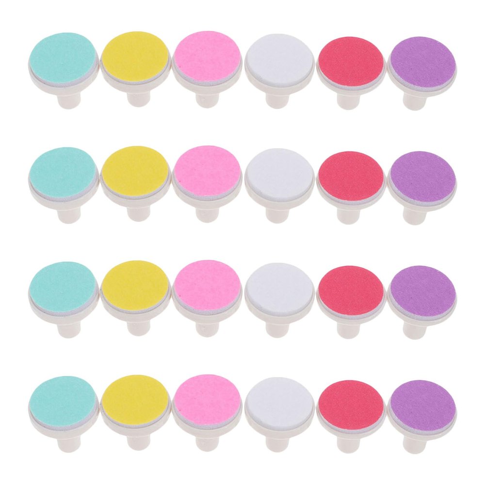 Garneck 24pcs Baby Nail Trimmer Pads, Electric Nail File Replacement Heads for Infant and Toddler Fingernail Grooming, Quiet Safe Use at Home Or Travel