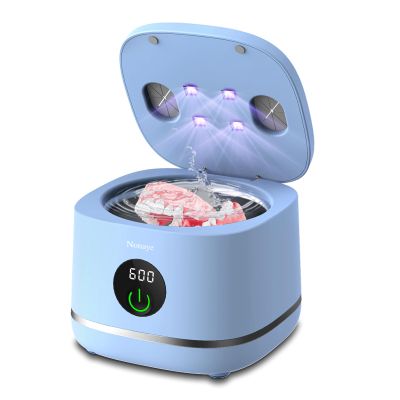 Dental Ultrasonic Retainer Cleaner Machine-45khz, Cleaning for Dentures, Mouth Guards, Aligners, Night Guards, Braces, Toothbrush Heads & Jewelry,Protable UV Retainer Cleaning Pod for Home &Travel