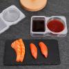 BEBEMOKO 20 Pcs Double Compartment Disposable Plastic Condiment Containers with Lids, Portion Cups for Sauce, Salad Dressing, and Seasoning, Food Prep Containers for Takeout and Meal Prep view 4