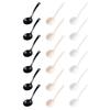 CTIRCHIU 18pcs Disposable Large Soup Spoons Set, Plastic Household Tableware for Hot Pot, Porridge, and Takeout, Black White Beige, Home Dining Flatware for Family Use view 1