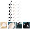 CTIRCHIU 18pcs Disposable Large Soup Spoons Set, Plastic Household Tableware for Hot Pot, Porridge, and Takeout, Black White Beige, Home Dining Flatware for Family Use view 2