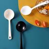 CTIRCHIU 18pcs Disposable Large Soup Spoons Set, Plastic Household Tableware for Hot Pot, Porridge, and Takeout, Black White Beige, Home Dining Flatware for Family Use view 3