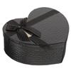 GARIOUANS Heart Shaped Box Medium 270x210x105mm Black Paper Wrapping Box for Valentine's Day Chocolates Flowers Packaging and Creative Birthday Present view 1