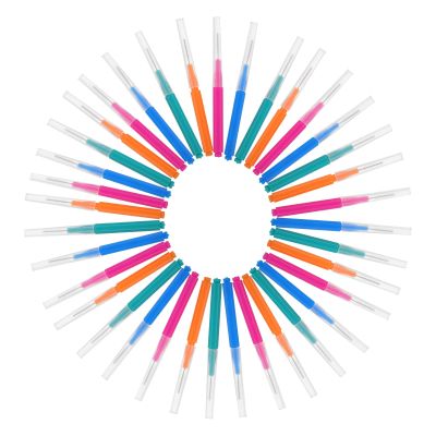 LRXIYODE 40pcs Interdental Brushes Teeth Cleaning Brush for Braces with Stainless Steel Wire Multi-Color Oral Flossing Set for Orthodontic Care and Daily Teeth Cleaning