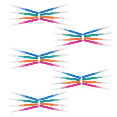 FESTFENDS 40pcs Interdental Brush Teeth Flosser with Stainless Steel Wire, Multi-Color Oral Cleaning Tool for Braces and Tight Spaces, Dental Flossing Brush Set for Effective Plaque Removal