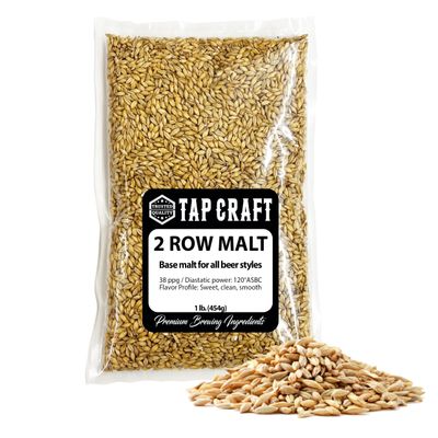 2 Row Malt 1 lb Barley for Home Brewing Beer, Distilling Moonshine, Whiskey