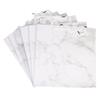 SHOWERORO 6pcs White Marble Pattern Paper Bags with Handles 30x30x30cm Square Multipurpose Flower Wrapping and Birthday Cake Carrying Bags for Party Favors and Candy Packaging view 1