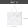 SHOWERORO 6pcs White Marble Pattern Paper Bags with Handles 30x30x30cm Square Multipurpose Flower Wrapping and Birthday Cake Carrying Bags for Party Favors and Candy Packaging view 2