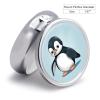 Cute Penguin Pill Box 3 Compartment Small Pill Case Travel Round Pill Box Portable for Pocket Or Purse Pill Organizer Pill Container Holder to Hold Vitamins view 2