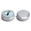 Cute Penguin Pill Box 3 Compartment Small Pill Case Travel Round Pill Box Portable for Pocket Or Purse Pill Organizer Pill Container Holder to Hold Vitamins view 3