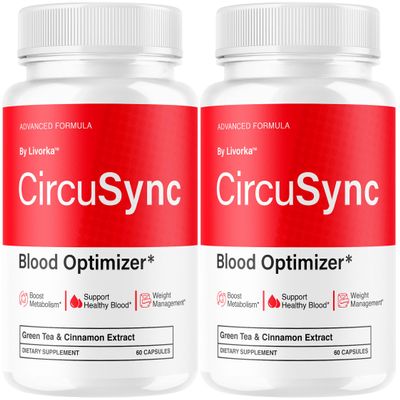 (2 Pack) Circusync Capsules - Official Circu Sync Advanced Blood Health Support Supplement Pills - Maximum Strength, Natural Vitamins Formula for Overall Health & Wellness, 120 Capsules for 2 Months