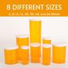 Princeton Plastic Containers Snap Cap Plastic Pill Bottles - Easy Open Snap Cap - Pill Container Prescription Vial (Green, 8 DRAM 500 ct.) view 3