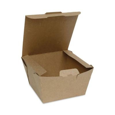 4.5 x 4.5 x 3.25 in. EarthChoice Paperboard Tamper Evident OneBox Paper Box Kraft - Pack of 200
